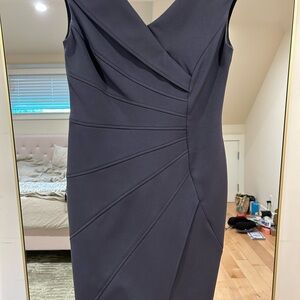 Maggy London Charcoal Sleeveless Midi Dress